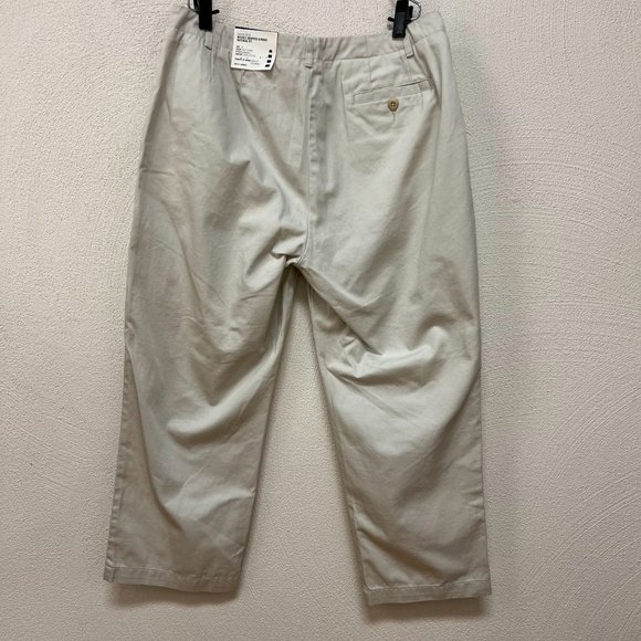 NWT Lands' End Misses Cropped Chinos Pants Natural Fit Cotton Light Stone Sz 10 - Picture 2 of 5